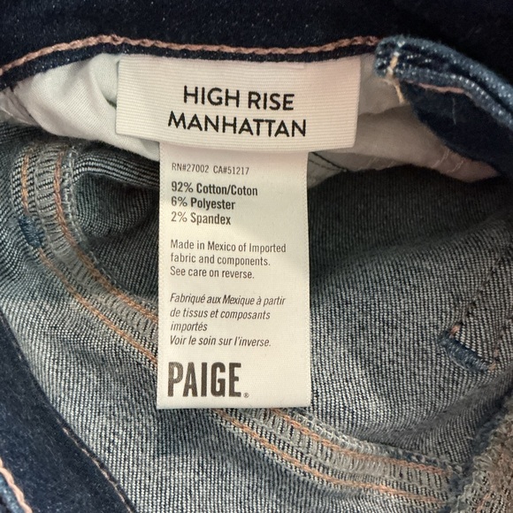 Paige High Rise Manhattan Jeans - Picture 6 of 6